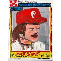 Mike Schmidt Original Acrylic on Canvas 12x9 by Sergio Santos @ElSantosW... - £112.04 GBP