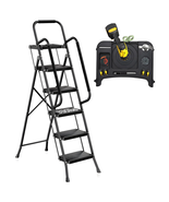 330Ibs Step Ladder With Convenient Handgrip Anti-slip Wide Sturdy Folding - $129.99