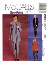 McCall&#39;s 2906 Misses&#39; &amp; Petite Unlined Jacket Top &amp; Pull-on Pants 8-10 UNCUT FF - £9.02 GBP
