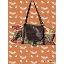 Navasota Brand Travel Bag Leather &amp; Tapestry Design - £94.96 GBP