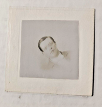 Vintage Cabinet Card 2 x 2 Portrait of Young Man - $23.71