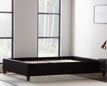 Upholstered Platform Bed With Slats  Wood Construction  Linen Inspired F... - $597.99