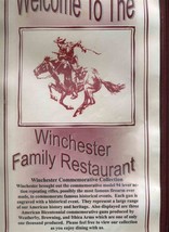 Winchester Family Restaurant Menu I-90 Exit 160 Edgerton Wisconsin  - $17.80