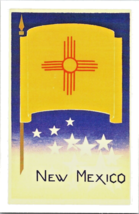 Postcard New Mexico State Flag 47th State in 1912 5.5 x 3.5 Ins. - £3.10 GBP