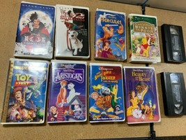 102 Dalmatians Hercules The Aristocats Beauty And The Beast Lot VHS Taps Disney - £11.14 GBP