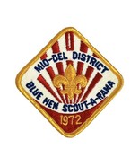 Vtg 1972 Mid-Del District Blue Hen Scout A Rama Patch Boy Scouts BSA 4&quot; ... - £11.36 GBP