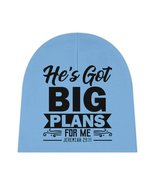 Baby Beanie &quot;He&#39;s Got Big Plans For Me&quot; blue - $19.99