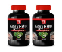 research certified hair growth GRAY HAIR REVERSE anti aging supplements 2 BOTTLE - £20.71 GBP