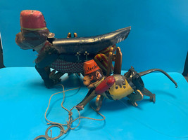 Old Vtg Collectible Tin Litho Climbing Monkey Toys Jocko Line Mar Toys &amp;... - $79.95