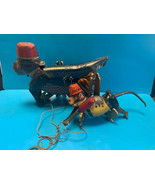Old Vtg Collectible Tin Litho Climbing Monkey Toys Jocko Line Mar Toys &amp;... - £63.35 GBP