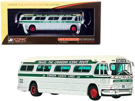 1959 GM PD4104 Motorcoach Bus &quot;Hamilton&quot; &quot;Canada Coach Lines&quot; Silver and Cream w - $38.95