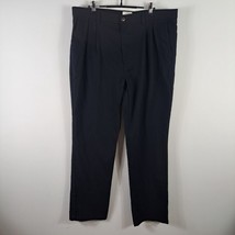 St. Johns Bay Mens Black Dress Pants 38x34 Easy Care Cotton Blend - $25.95