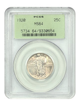 1920 25C PCGS MS64 (OGH) - £385.58 GBP