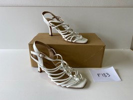 Kaleidoscope Blanc à Lanière à Talon Sandales UK 4 (F183) - $27.76