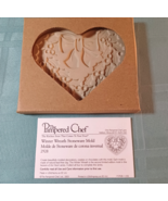 Pampered Chef Winter Wreath Heart Cookie Mold 2003 Vintage Stoneware NIB - €5,15 EUR