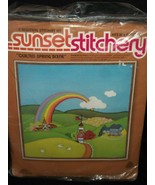 Vintage Sunset Stitchery Quilted Spring Scene Crewel Embroidery 2862 Rai... - £23.59 GBP