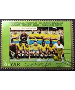 Mexico 70 Team Brazil Yemen Postage Stamp - $1.35 CAD