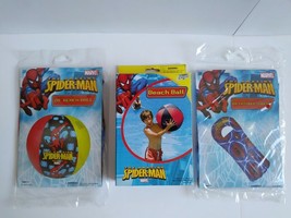 Amazing SPIDER MAN Water Toys! Inflatable Beach Balls &amp; Surfer Raft NEW! - £15.77 GBP