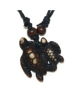 Adjustable Necklace with a Brown Sea Turtle Parent &amp; Child Design Tribal... - $13.52 CAD
