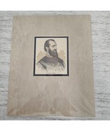 Stonewall Jackson Print Circa 1905 Ridpath&#39;s Civil War Custom Matted 8x1... - $5.36 CAD