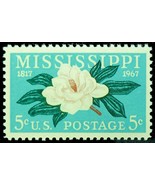 Mississippi Magnolia ONE PACK of TEN 5 Cent Postage Stamps Scott 1337 - $6.95