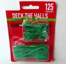 Ornament Hooks Tree Hangers Metal Wire Small and Large Size Green 125 ct - $3.32