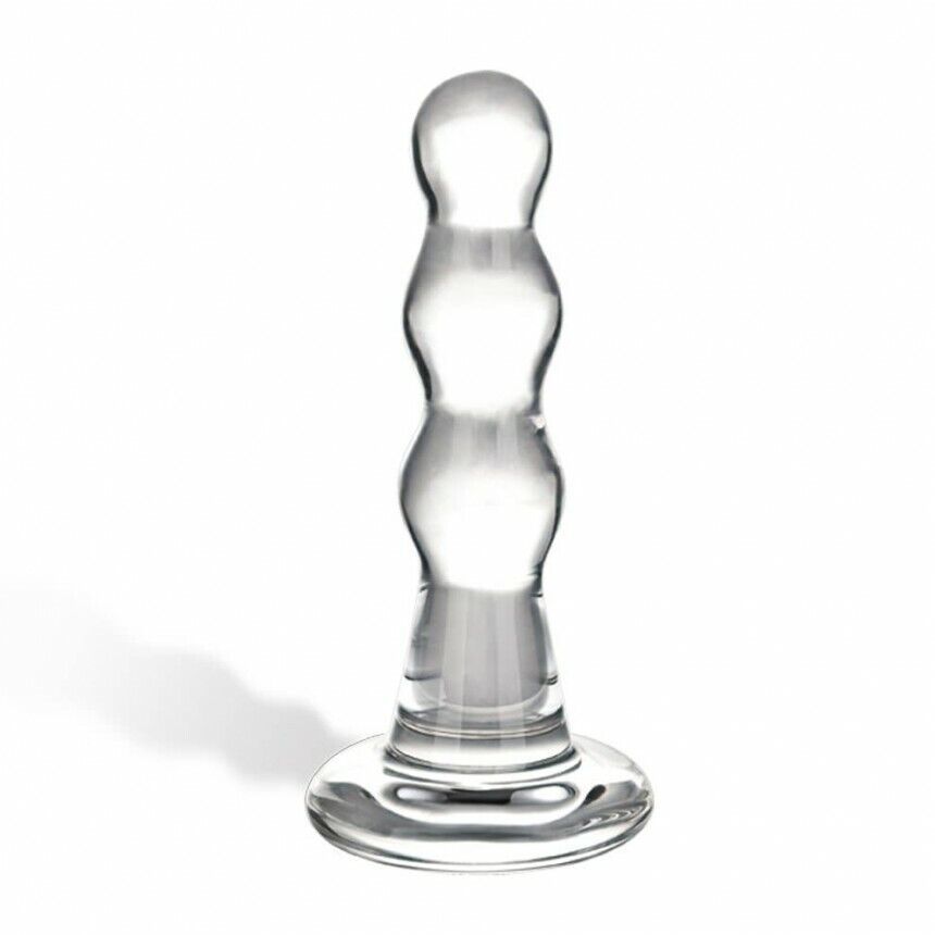 GLAS TRIPLE PLAY BEADED BUTT PLUG 4 INCH ANAL SEX TOY - $21.77