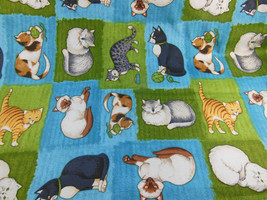 Debbie Mumm cotton fabric Cat Pattern 2 8/9 yards [104&quot;] X 42&quot; wide - £14.06 GBP