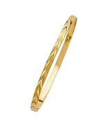 Genuine 14k Yellow Gold Ladies Diamond-Cut 4mm Solid Bangle Bracelet 7" ... - $995.94+