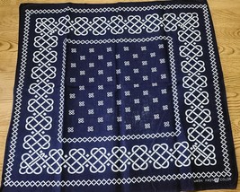 Vintage TIGER Brand Bandana Indigo Blue &amp; White Wash Fast Color Cotton See Pic E - £21.30 GBP