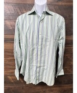 Tailorbyrd Shirt Men&#39;s Size M Multi-Color Striped LongSleeve Golf 2ply C... - $14.31 CAD