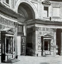 1927 Pantheon In Rome Italy Antique Art Print Ephemera DWM7C - $5.00