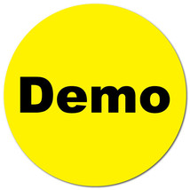 1 Inch Circle, Demo on Yellow Gloss, Roll of 1,000 Stickers - £22.92 GBP