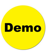 1 Inch Circle, Demo on Yellow Gloss, Roll of 1,000 Stickers - £21.48 GBP