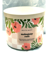MAHOGANY ROSE Bath &amp; Body Works 3 Wick Candle   14.5OZ    BRAND NEW - $24.26