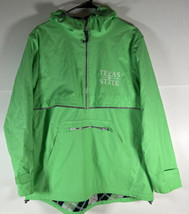Charles River TEXAS STATE Women’s Large Apparel Rain Jacket Hooded 1/2 Zip Green - £17.04 GBP