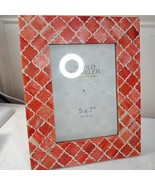 World Traveler Red Moorish Tile Frame ECCOLO 5x7&quot; photo picture Moroccan... - $41.01 CAD