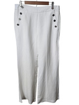 Karl Lagerfeld Paris Dress Pants Women&#39;s Size 10 White Wide Leg Pleated ... - $46.15