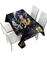 Mourning Beauty Woman Crows and Skulls Tablecloth - €33,23 EUR+