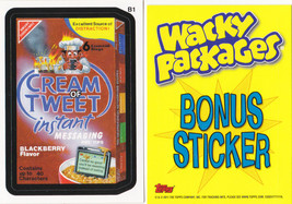 2011 Wacky Packages All New Series 8 (ANS8) Bonus Sticker &quot;Cream Of Tweet&quot; B1 - £0.99 GBP