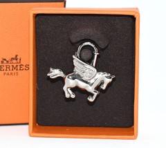Hermes Cadena Silver Pegasus Horse Motif bag charm lock NEW 059 - £855.97 GBP