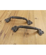 2 Rustic Cast Iron Antique Style Restore Barn Handles Gate Pull Door Han... - $408.22 MXN