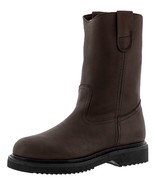 Mens Brown Work Boot Leather Non Slip Lightweight Soft Toe Size 6, 9.5, ... - $88.88 CAD