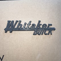 WHITAKER BUICK Vintage Car Dealer Plastic Emblem Badge Plate - $29.99