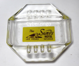 The Sands Hotel Las Vegas Nevada Vintage Glass Ashtray PREOWNED - £27.93 GBP