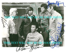 Leonard Nimoy William Shatner Kelley Gene Roddenberry Autographed 8x10 Rpt Photo - £23.42 GBP