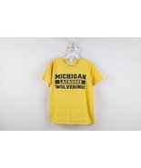 Y2K Boys Large Spell Out University of Michigan Lacrosse Short Sleeve T-... - $365.56 MXN