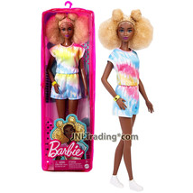 Year 2021 Fashionistas 12&quot; Doll #180 Tall African American Barbie Tie-Dye Romper - £20.03 GBP