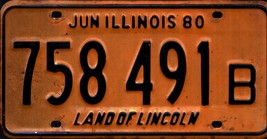 Vintage 1980 Illinois License Plate - Crafting Birthday MANCAVE Nostalgic - £23.75 GBP