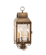 Irvin&#39;s Country Tinware Martha&#39;s Post Lantern in Weathered Brass - £286.17 GBP